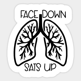 face down sats up Sticker